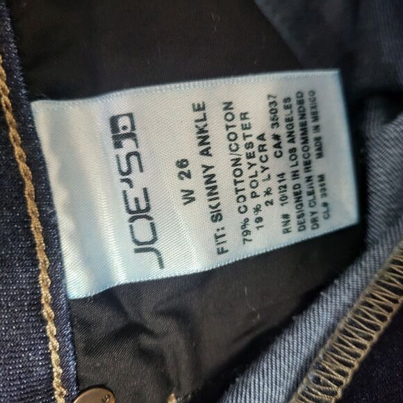 Joes Skinny Ankle Jeans 26 Womens Mid Rise Dark Wash Denim Bottoms - Picture 12 of 12